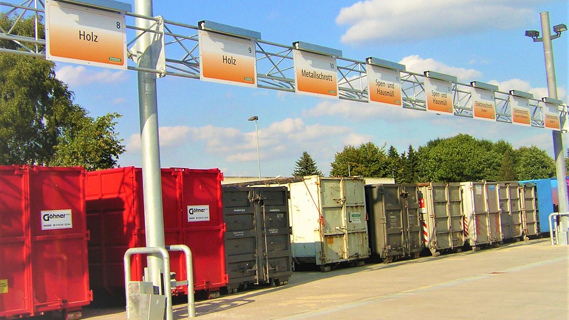 So steuert der Umweltbetrieb Bielefeld die Containerabfuhr auf seinen Wertstoffhöfen