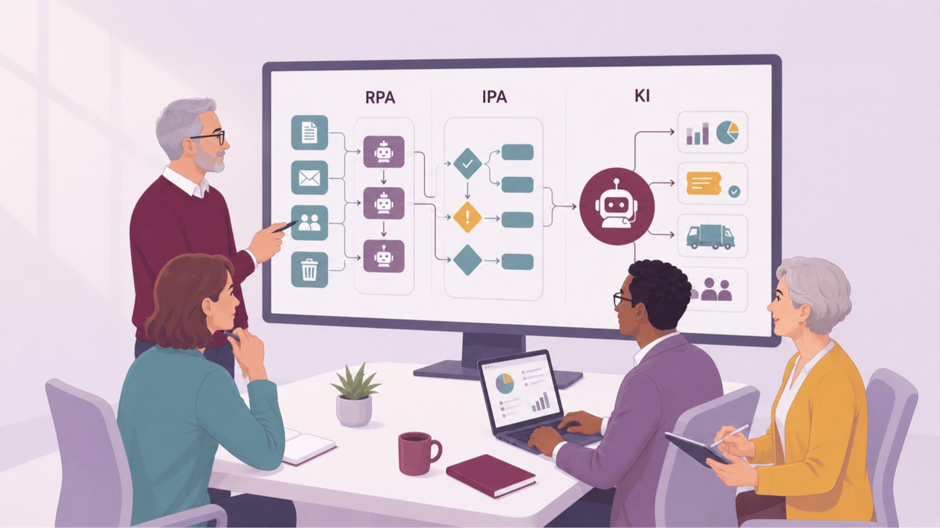 RPA, IPA, KI-Agenten: Die nächste Stufe der Prozessautomatisierung im Kommunalbetrieb