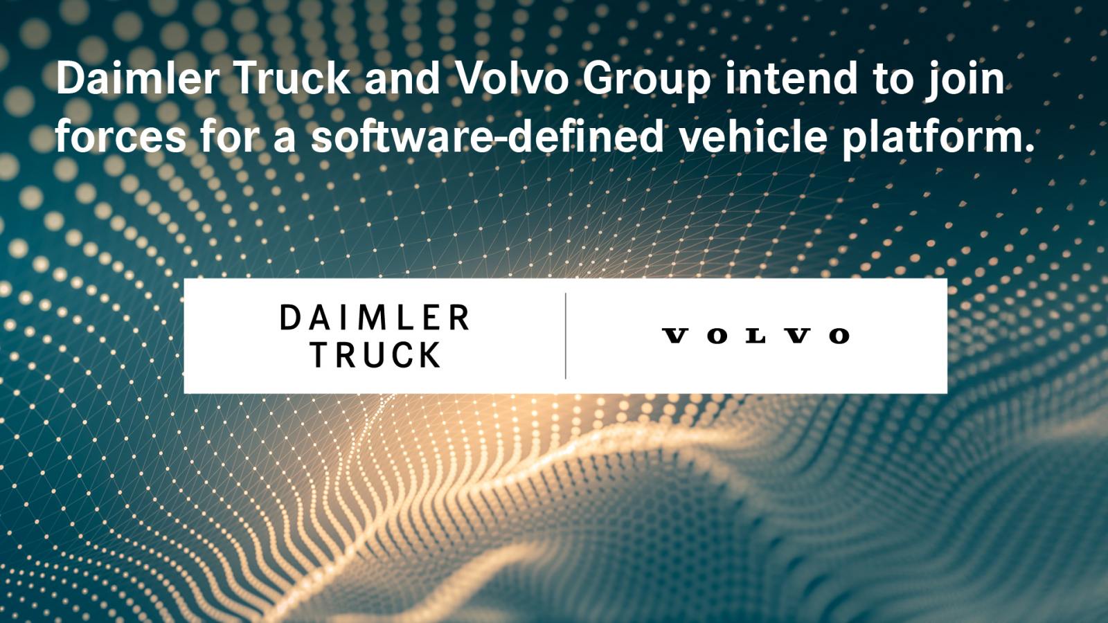 Daimler Truck und Volvo Group treiben digitale Transformation voran und beabsichtigen Gründung eines Joint Ventures zur Entwicklung einer softwaredefinierten Fahrzeugplattform