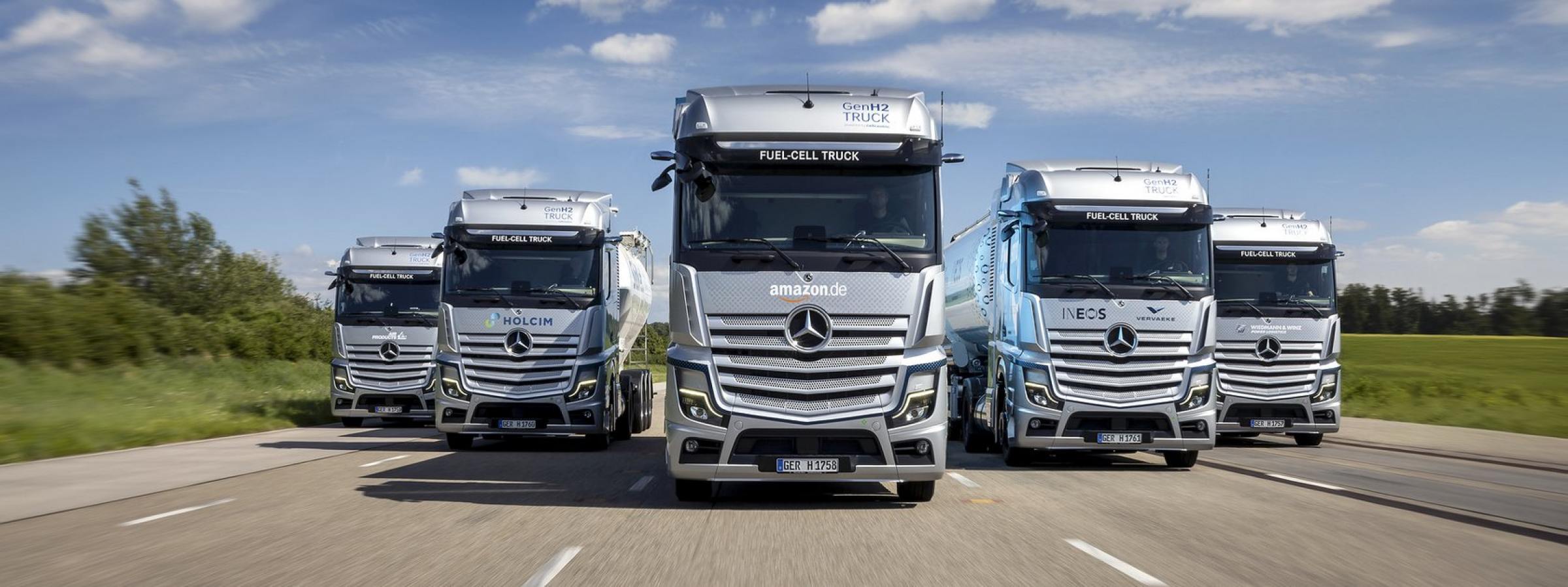 Brennstoffzellen-Lkw im Logistikeinsatz: Start der kundennahen Erprobungen von Mercedes-Benz GenH2 Trucks