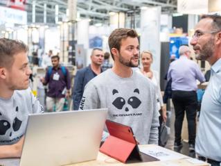 Knapp 50 Jungunternehmen präsentieren sich auf der Start Up Area der IFAT Munich. © Messe München GmbH